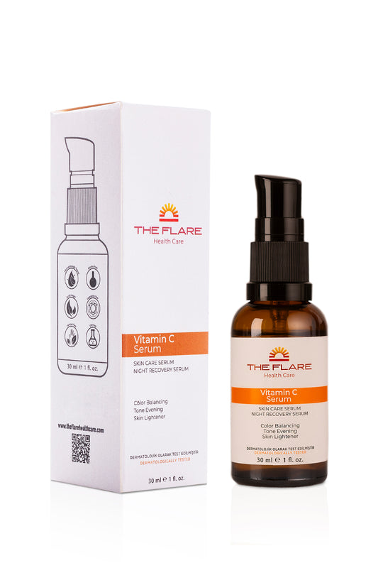 Cilt Tonu Eşitleyici Ve Aydınlatıcı %10 C Vitamini Serum 30 ml c vitamini - The Flare Health Care