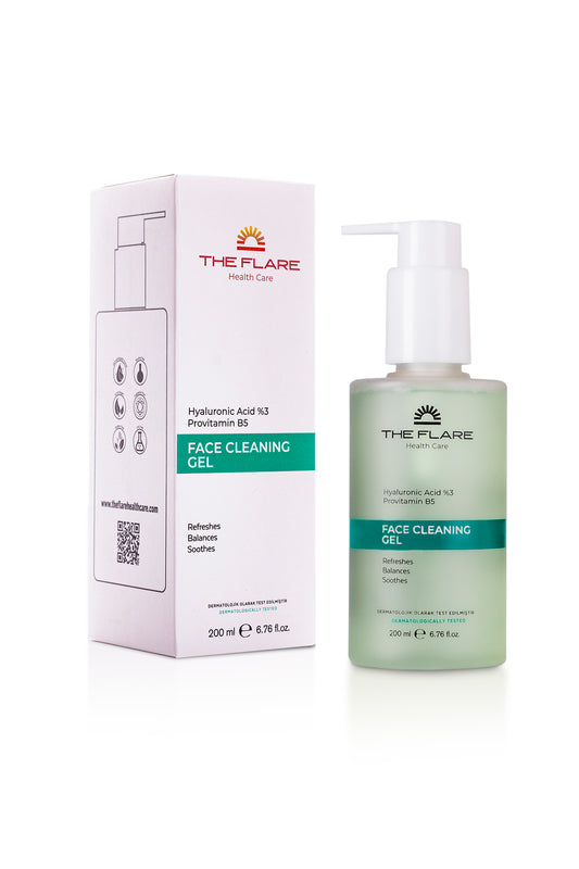 Hyaluronic Acid ve Provitamin B5 ile Zenginleştirilmiş  Yüz Yıkama Jeli  Tüm Ciltler 200 ml - The Flare Health Care